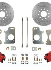 Leed Brakes Red Calipers & Maxgrip XDS Rear Disc Brake Conversion Kit Pontiac Firebird 1982-1992                                     - RRC1009X - Image 6