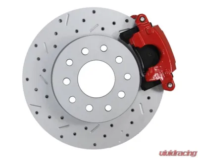 Leed Brakes Red Calipers & Maxgrip XDS Rear Disc Brake Conversion Kit Pontiac Firebird 1982-1992 - RRC1009X