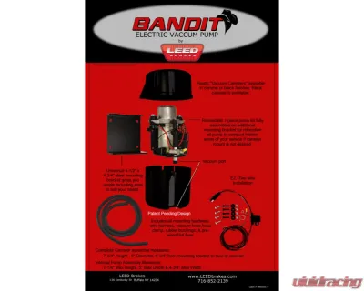 Leed Brakes Black Bandit Series Electric Vacuum Pump Kit - VP001B