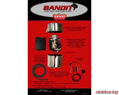Leed Brakes Chrome Bandit Series Electric Vacuum Pump Kit - VP001C