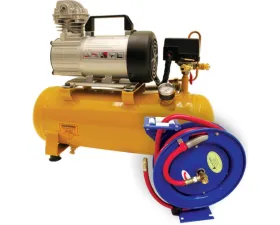 Phoenix USA 12V Portable Air Compressor Kit w/ 25' Hose Reel