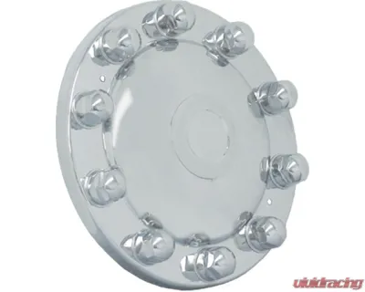 Phoenix USA Polished Stainless Steel Front Hub Cover Pair 10 lug on 335mm Bolt Circle - QH1400F