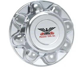 Phoenix USA ABS Chrome Hub Cover 8 Lug on 6.5 in BC QuickTrim