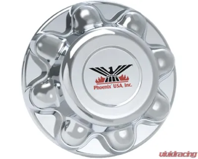 Phoenix USA ABS Chrome Hub Cover 8 Lug on 6.5 in BC QuickTrim - QT765CHN