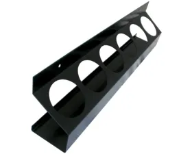 Phoenix USA 5.5H x 3.25W x 21.5L Tow Rax Aluminum 6 Can Black Aerosol Holder