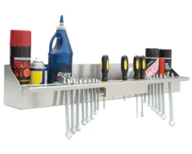 Phoenix USA 6.5H x 5.5W x 33.5D Tow Rax Aluminum Oil Bottle Tray w/ Tool Rack