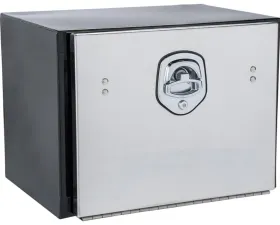 Phoenix USA 24L x 18D x 18H Steel Body & Polished SS Door Toolbox w/ 3 Drawers