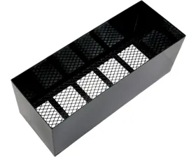 Phoenix USA 36L x 18D x 18L Powder Coated Black Steel Mesh Basket