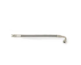 Phoenix USA 9.9"L Single Braided Stainless Valve Extension w/ 63 Degree Bend & Hex Female End