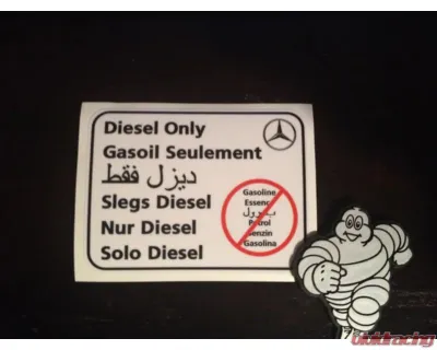 Terrawagen Diesel Only Sticker MB 7 Languages Mercedes-Benz 907 Sprinter 2019-2023 - STK-MBDSL