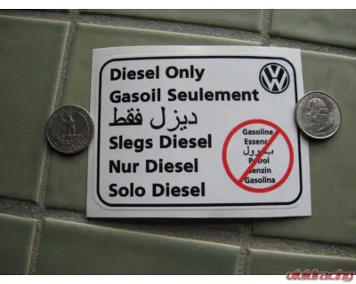 Terrawagen Diesel Only VW Sticker 7 Languages Volkswagen Vanagon | Transporter 1980-1992 - STK-VWDSL