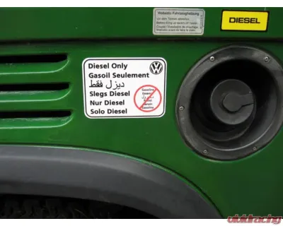 Terrawagen Diesel Only VW Sticker 7 Languages Volkswagen Vanagon | Transporter 1980-1992 - STK-VWDSL