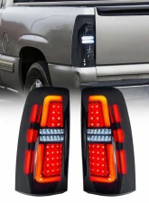 American Modified LED Tail Lights Chrome Housing w/Smoked Lens GMC Sierra 1500 | 2500 | 3500 1999-2006                                     - AMCHCC00201 - Image 10