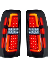 American Modified LED Tail Lights Chrome Housing w/Smoked Lens GMC Sierra 1500 | 2500 | 3500 1999-2006                                     - AMCHCC00201 - Image 2