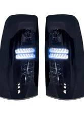 American Modified LED Tail Lights Chrome Housing w/Smoked Lens GMC Sierra 1500 | 2500 | 3500 1999-2006                                     - AMCHCC00201 - Image 4