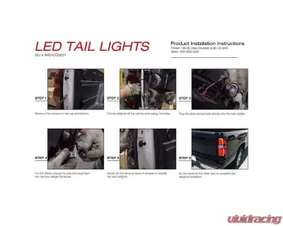 American Modified LED Tail Lights Chrome Housing w/Smoked Lens GMC Sierra 1500 | 2500 | 3500 1999-2006 - AMCHCC00201