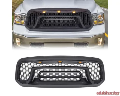 American Modified Rebel Style Front Grille W/Amber LED Lights Ram 1500 2013-2018 - AMDEBA00103