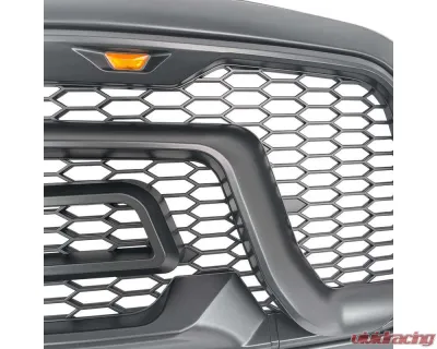 American Modified Rebel Style Front Grille W/Amber LED Lights Ram 1500 2013-2018 - AMDEBA00103