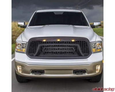 American Modified Rebel Style Front Grille W/Amber LED Lights Ram 1500 2013-2018 - AMDEBA00103