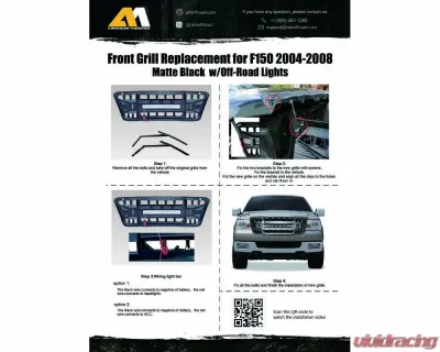American Modified Armor Grille With LED Off-Road Lights Ford F-150 2004-2008 - AMFMAA00113