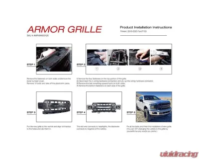 American Modified Armor Grille With LED Off-Road Lights Ford F-150 2018-2020 - AMFMAA00120