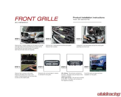 American Modified Armor Grille With LED Off-Road Lights Ford F-150 2021-2022 - AMFMAA00121