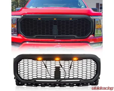 American Modified Mesh Grille With Amber Lights Ford F-150 2021-2022 - AMFMAA00122