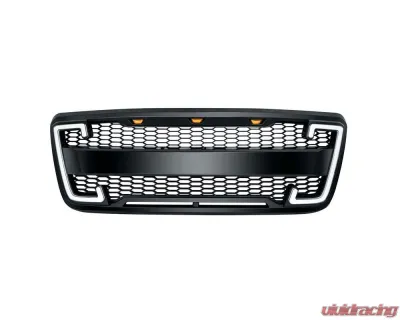 American Modified Raptor Style Grille With Drl And Sequenal Turn Signal Matte Black Ford F-150 2004-2008 - AMFMAA00123