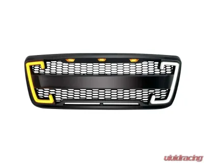 American Modified Raptor Style Grille With Drl And Sequenal Turn Signal Matte Black Ford F-150 2004-2008 - AMFMAA00123