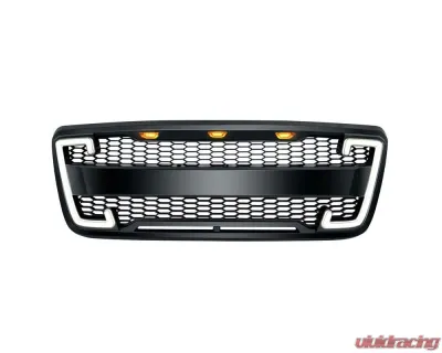 American Modified Raptor Style Grille With Drl And Sequenal Turn Signal Matte Black Ford F-150 2004-2008 - AMFMAA00123