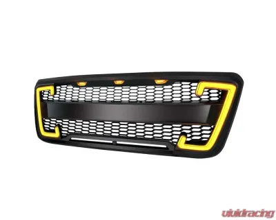 American Modified Raptor Style Grille With Drl And Sequenal Turn Signal Matte Black Ford F-150 2004-2008 - AMFMAA00123