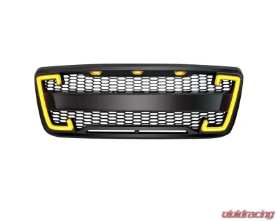 American Modified Raptor Style Grille With Drl And Sequenal Turn Signal Matte Black Ford F-150 2004-2008 - AMFMAA00123