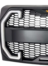 American Modified Raptor Style Grille With Drl And Sequenal Turn Signal Matte Black Ford F-150 2009-2014                                     - AMFMAA00124 - Image 4