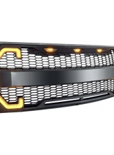 American Modified Raptor Style Grille With Drl And Sequenal Turn Signal Matte Black Ford F-150 2009-2014                                     - AMFMAA00124 - Image 6
