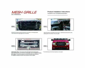 American Modified Raptor Style Grille With Drl And Sequenal Turn Signal Matte Black Ford F-150 2009-2014