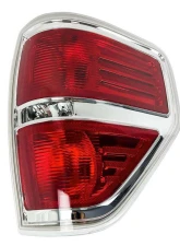 American Modified LED Tail Lights Chrome Housing w/Red Lens Ford F-150 2009-2014                                     - AMFMAC00201 - Image 3