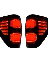 American Modified LED Tail Lights Chrome Housing w/Smoked Lens Ford F-150 2009-2014                                     - AMFMAC00203 - Image 2