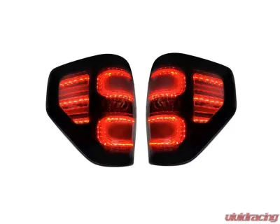 American Modified LED Tail Lights Chrome Housing w/Smoked Lens Ford F-150 2009-2014 - AMFMAC00203