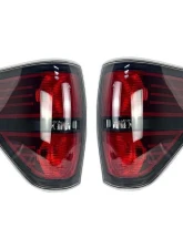 American Modified LED Tail Lights Chrome Housing w/Smoked Lens w/o Bulbs Ford F-150 2009-2014                                     - AMFMAC00208 - Image 2