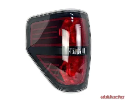 American Modified LED Tail Lights Chrome Housing w/Smoked Lens w/o Bulbs Ford F-150 2009-2014 - AMFMAC00208