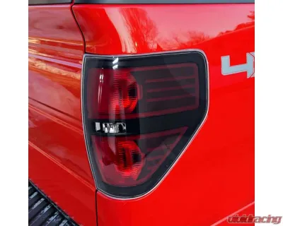 American Modified LED Tail Lights Chrome Housing w/Smoked Lens w/o Bulbs Ford F-150 2009-2014 - AMFMAC00208