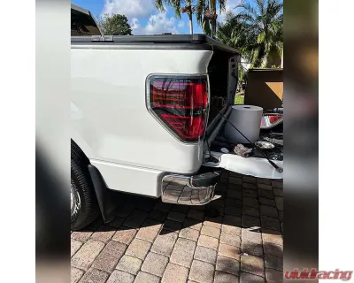 American Modified LED Tail Lights Chrome Housing w/Smoked Lens w/o Bulbs Ford F-150 2009-2014 - AMFMAC00208