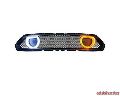 American Modified Mach 1 Front Grille w/DRL and Turn Signal Lights Ford Mustang 2018-2023 - AMFMCA00612