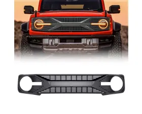 American Modified Tomahawk Grille Matte Black Ford Bronco 2021-2024