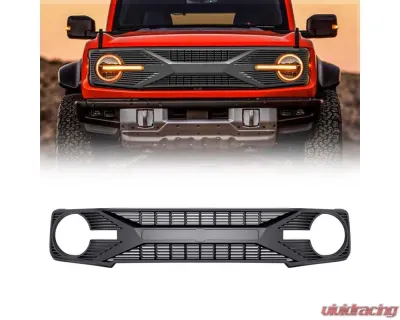 American Modified Tomahawk Grille Matte Black Ford Bronco 2021-2024 - AMFMEA00103