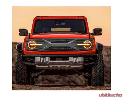 American Modified Tomahawk Grille Matte Black Ford Bronco 2021-2024 - AMFMEA00103