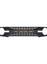 American Modified Tomahawk Grille w/Amber LED Running Lights Ford Bronco 2021-2023                                     - AMFMEA00104 - Image 2