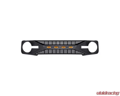 American Modified Tomahawk Grille w/Amber LED Running Lights Ford Bronco 2021-2023 - AMFMEA00104