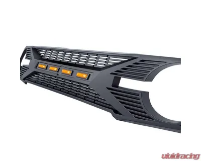 American Modified Tomahawk Grille w/Amber LED Running Lights Ford Bronco 2021-2023 - AMFMEA00104
