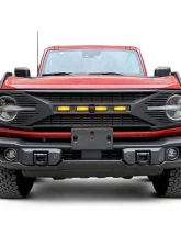 American Modified Tomahawk Grille w/Amber LED Running Lights Ford Bronco 2021-2023                                     - AMFMEA00104 - Image 6